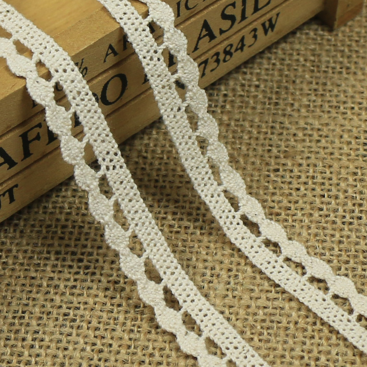 Torchon Crochet Knit Lace Trim by the Yard Ribbon Inserted 0.71.9cm White  Black Natural Ivory YH015 Laceking2013 Made in Korea 