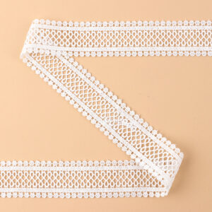White Embroidered Lace - Image 3