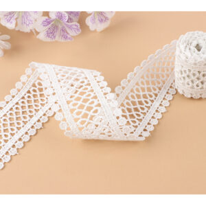 White Embroidered Lace - Image 4