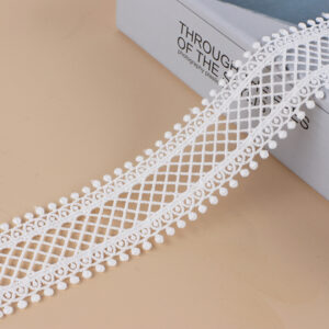 Alternative view of 4cm Chemical Lace Trim Embroidered