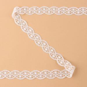 Alternative view of 2.5cm White Embroidered Lace Trim