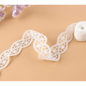 2.5cm White Embroidered Lace Trim - Image 4