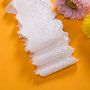 White Cotton Eyelet Lace - Image 4