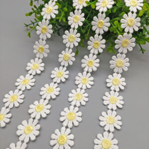 Alternative view of 1" Flower Embroidery Lace Trim