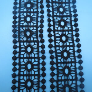 Alternative view of 4.8cm Black Embroidery Lace Trim