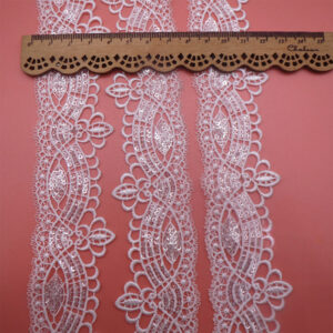 Alternative view of 3.8cm Sequin Lace Trim Embroidered