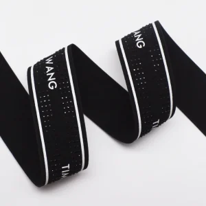 4cm Hot Drill Custom Printed Elastic Waistband for Garments - Gambar 3