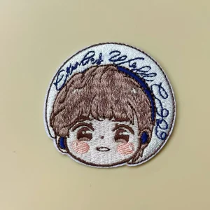 Alternative view of Custom Iron On Denim Patches | Embroidered Cartoon Patches