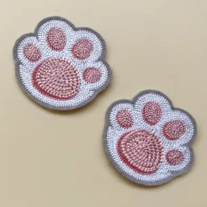 Emblemas bordados personalizados no atacado | Apliques fofos de patinha de gato