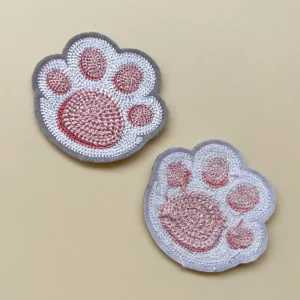 Alternative view of Wholesale Custom Embroidered Patches | Cute Cat Paw Appliques