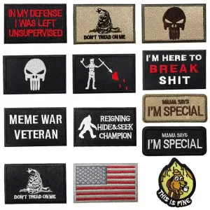 Alternative view of Skull Embroidered Custom Morale Patches