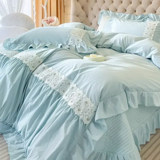 lace-trim-application-bed