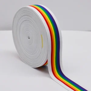 Elástico de 4 cm com listras arco-íris