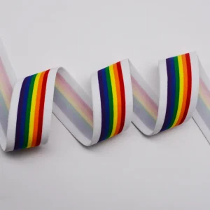 4cm Rainbow Stripe Elastic - Image 4