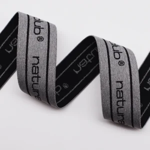 3.5cm Custom Jacquard Elastic Band for Underwear and Belt Grey/black - Image 3