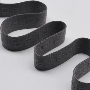 3.5cm Custom Embossed Logo Jacquard Elastic Band Grey - Image 4