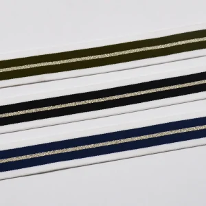 1 Inch Polyester Jacquard Elastic Waistband with Metallic Yarn - Imagen 4