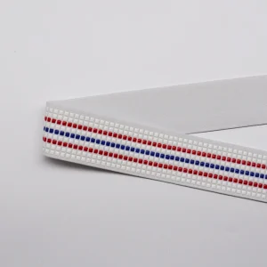 Alternative view of 4cm Red White Blue Checkered Silicone Printed Elastic Band