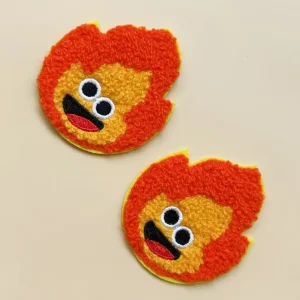 Alternative view of Cute Cartoon Fire Monster Chenille Iron On Embroidered Patches