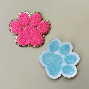 Custom Chenille Dog Paw Patches Wholesale - Gambar 4