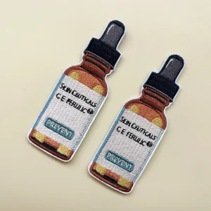 Alternative view of Custom Oil Bottle Embroidered Patches Wholesale