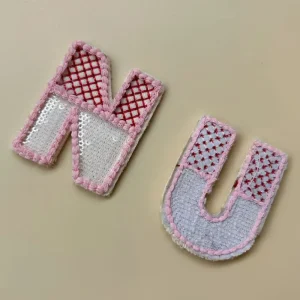 Alternative view of Custom Sequin Embroidery Letter Patches for Clothing