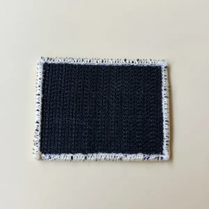 Alternative view of Wholesale Rectangle Woven Patches with Merrow Border for Clothing