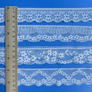 Alternative view of Wholesale White Stretch Lace Fabric Trim Elastic Ribbon for Lingerie and Garments